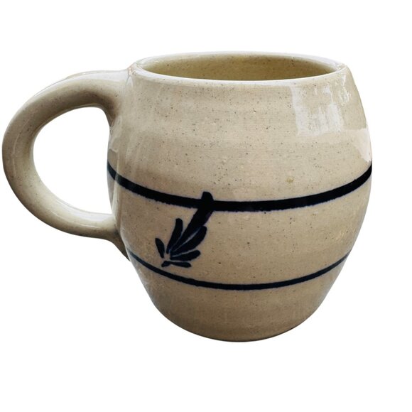 Vtg Marshall Pottery Mug Monogram Diane Stoneware 4.5" Tall Rustic Primitive - Picture 2 of 14